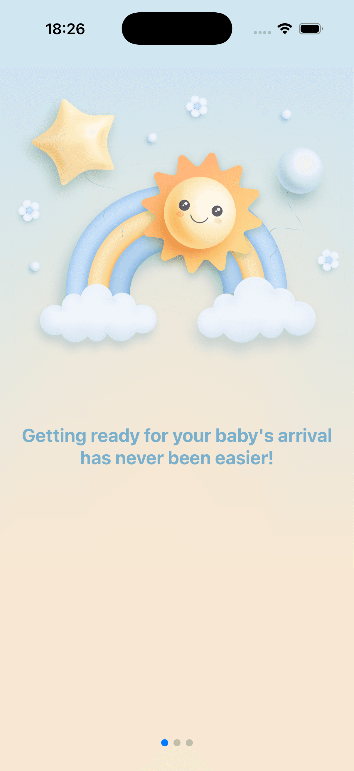 Welcome screen: getting ready for your baby's arrival